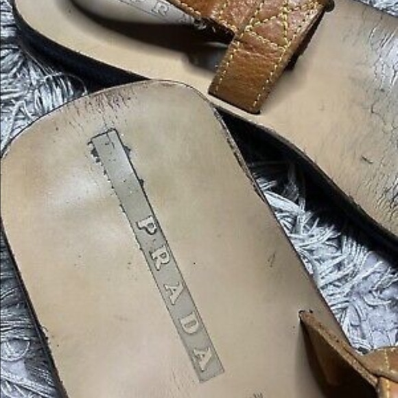 - PRADA Leather Open-Toe Adjustable Strap C Men's Sandals US. - Picture 3 of 7